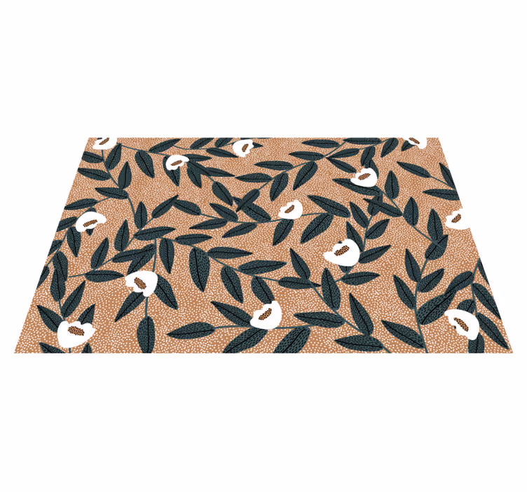 Houten placemat met bladerenpatroon tafelkleed - TenStickers