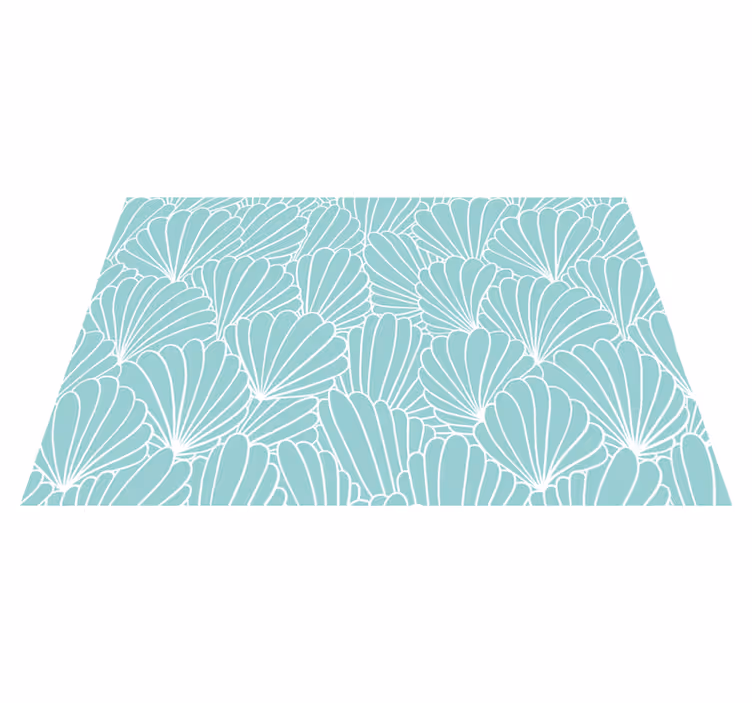 Houten placemat met schelpmotief oppervlak - TenStickers