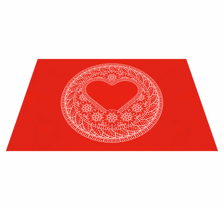 Placemat met tekst hartmotief patroon - TenStickers
