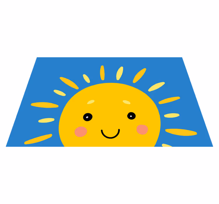 Kinder placemat glimlachende zonnegezicht - TenStickers