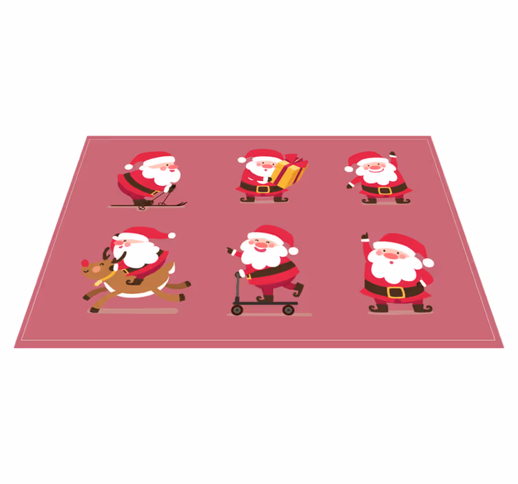 Kerstmis placemat met kerstmanfiguren - TenStickers
