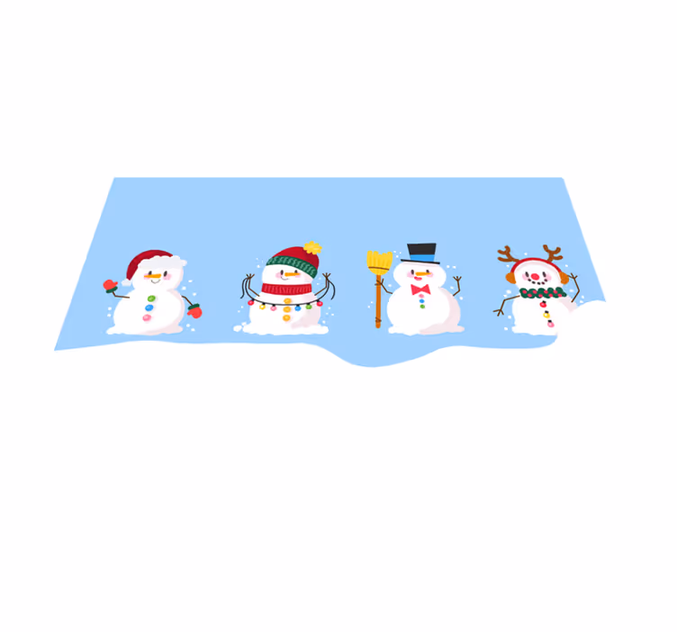 Sneeuwman collectie kerstmis placemat - TenStickers