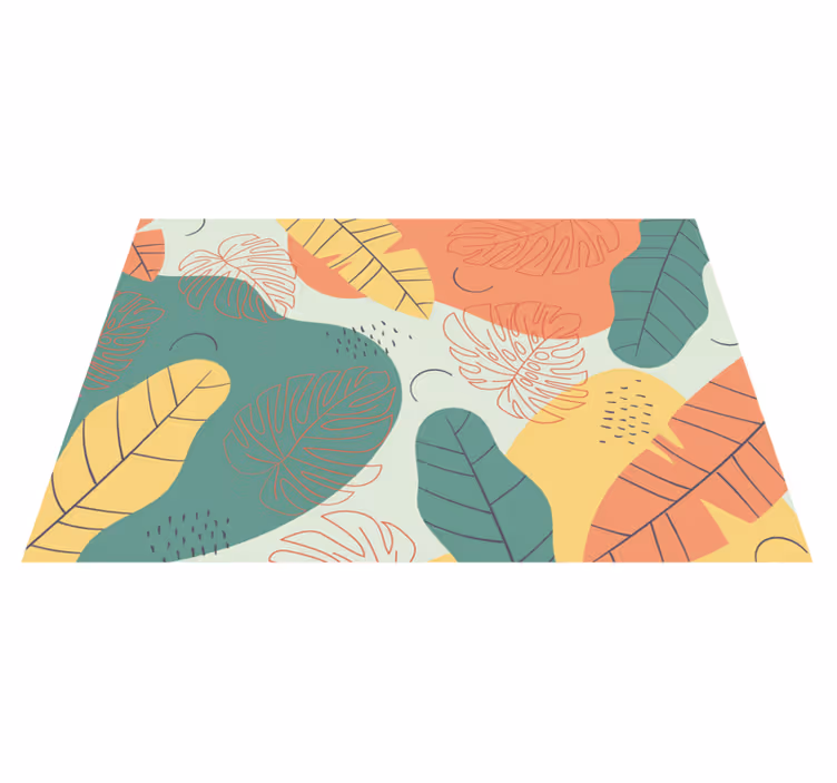 Originele placemat met bladerenpatroon kunst - TenStickers