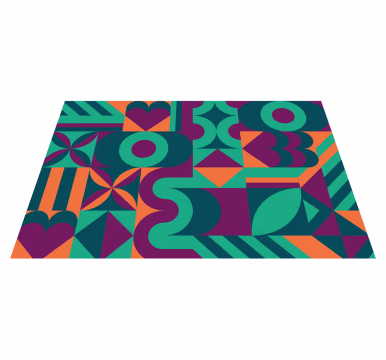 Moderne placemats Gekleurd geometrisch patroon - TenStickers