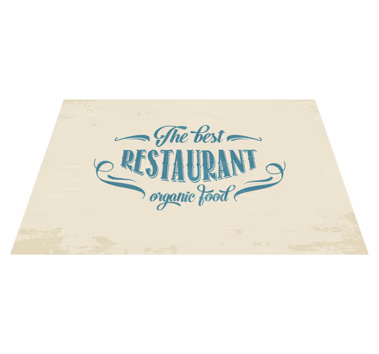 Placemat met tekst restaurant biologisch voedsel - TenStickers