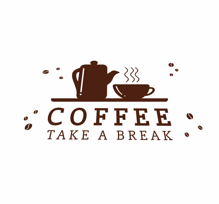 Placemat met tekst coffee break quote - TenStickers