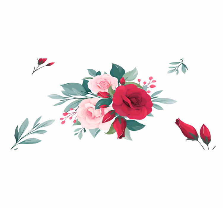 Originele placemat met bloemenarrangement motief - TenStickers