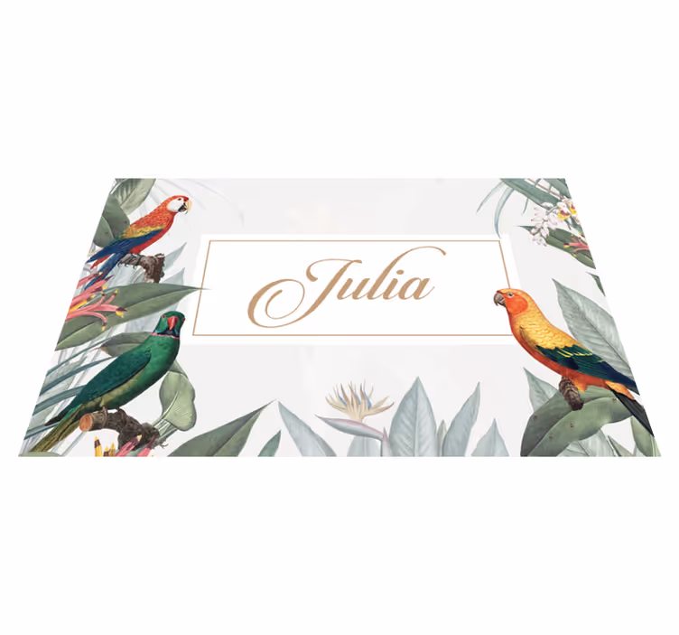 Placemat met naam elegante naam placering - TenStickers