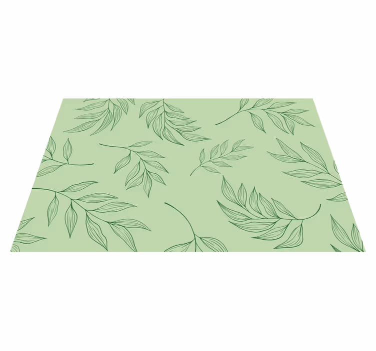 Houten placemat met elegante bladerenpatronen - TenStickers