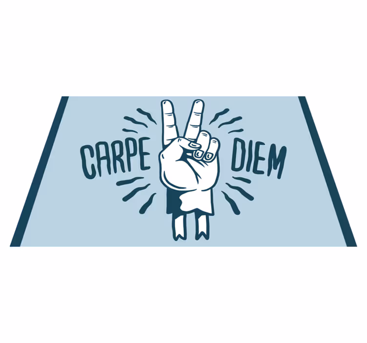 Placemat met tekst krachtige handgebaar - TenStickers