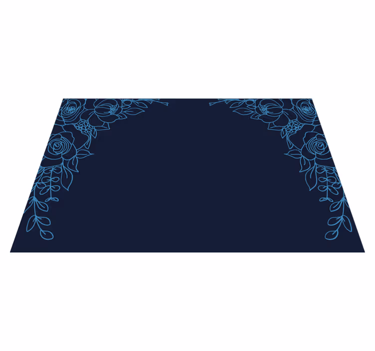 Originele placemat met bloemenrand ontwerp - TenStickers