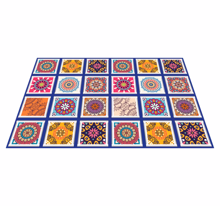Originele placemat geometrische bloemenpatronen - TenStickers