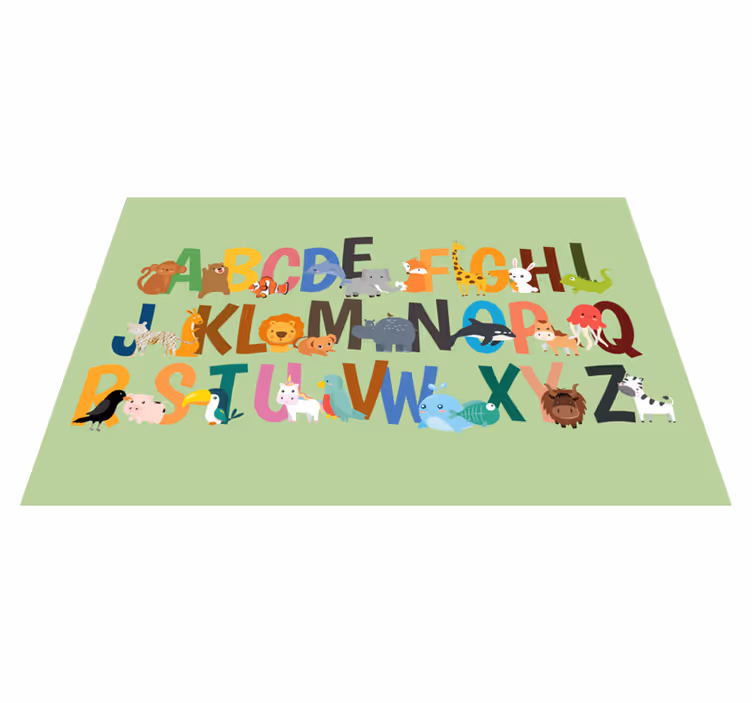 Kinder placemat dierenalfabet display - TenStickers