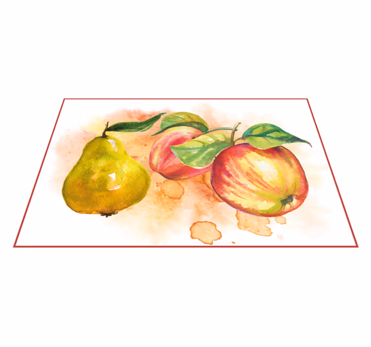 Originele placemat fruits aquarel kunstwerk - TenStickers