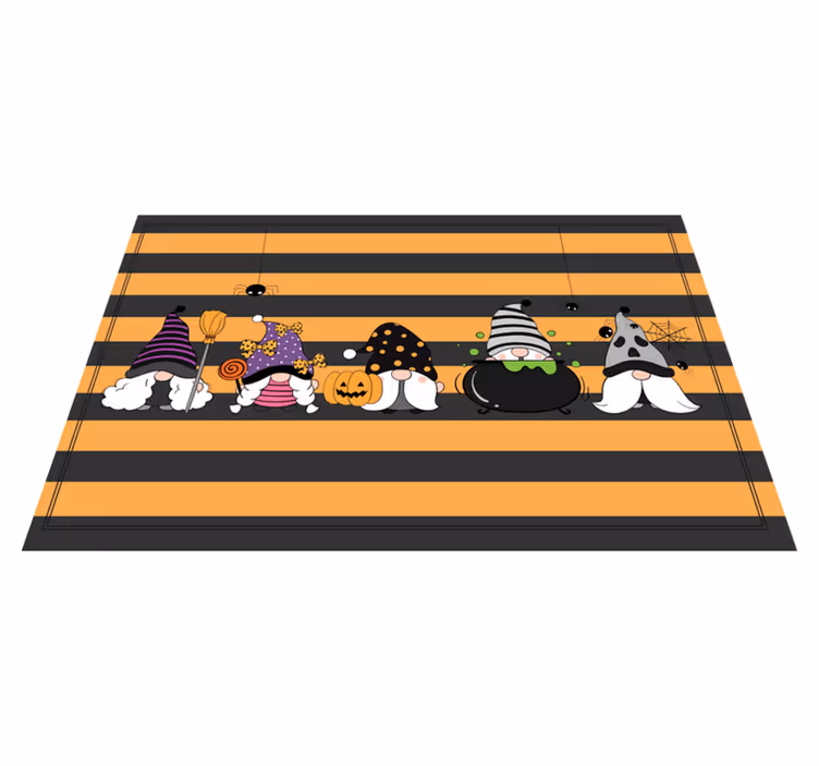Halloween placemat kabouter halloween hoeden - TenStickers