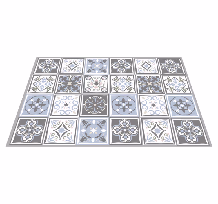Houten placemat met sierlijke tegelpatronen - TenStickers
