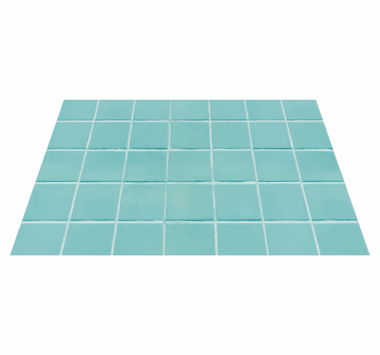 Houten placemat met turquoise tegeloppervlak - TenStickers