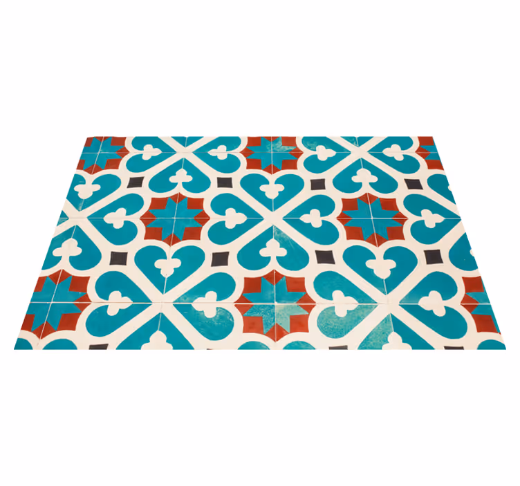 Houten placemat levendig geometrisch concept - TenStickers