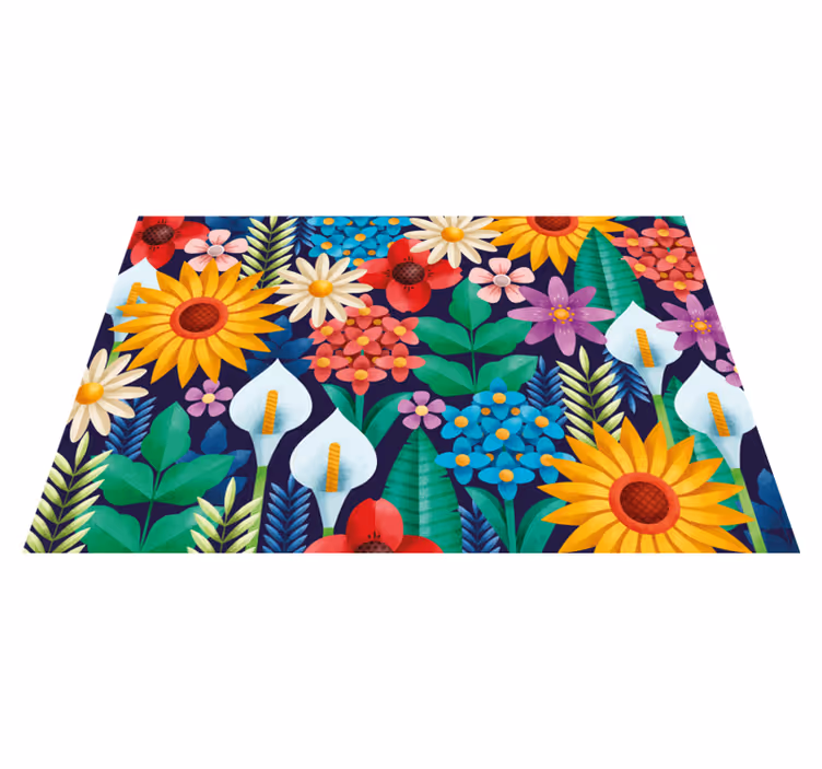 Originele placemat levendige bloemenarrangement - TenStickers