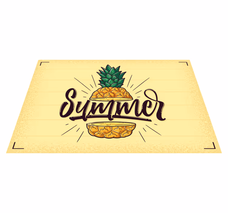 Placemat met tekst ananas zomerafbeelding - TenStickers