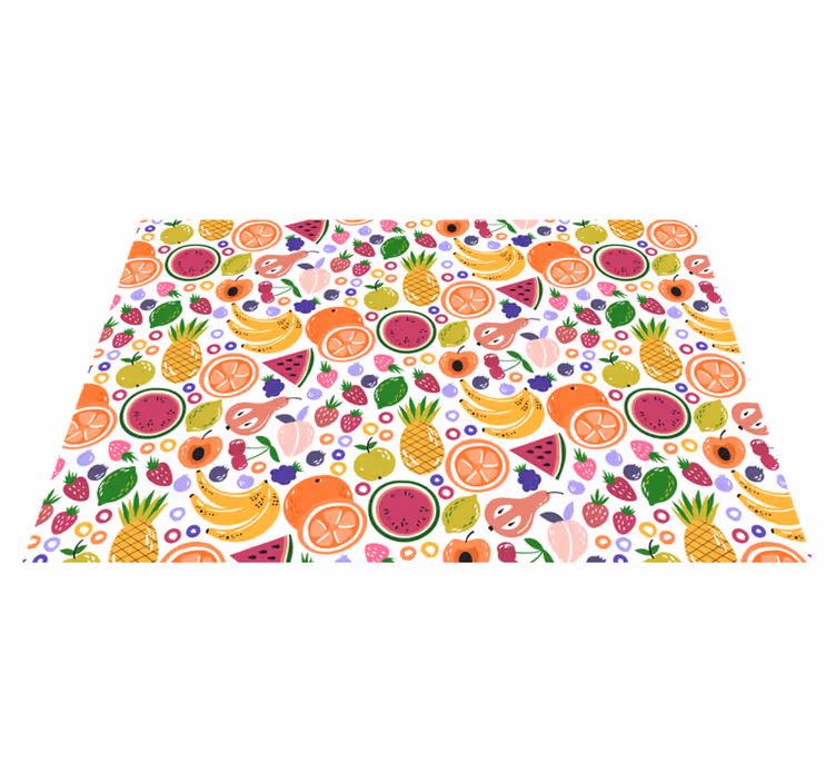 Kinder placemat met fruitpatroonprint - TenStickers