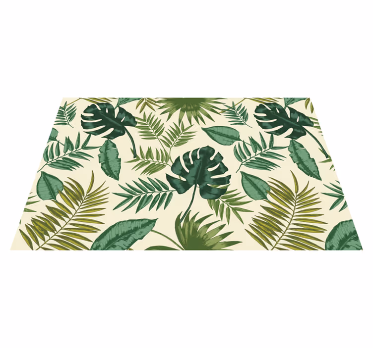 Houten placemat met tropisch bladpatroon - TenStickers