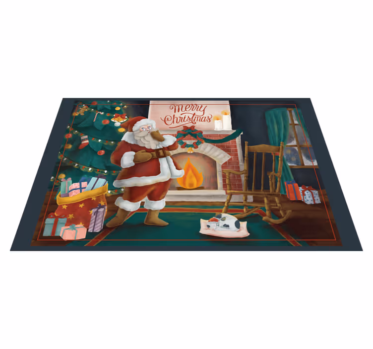 Kerstmis placemat santa claus bijeenkomst - TenStickers