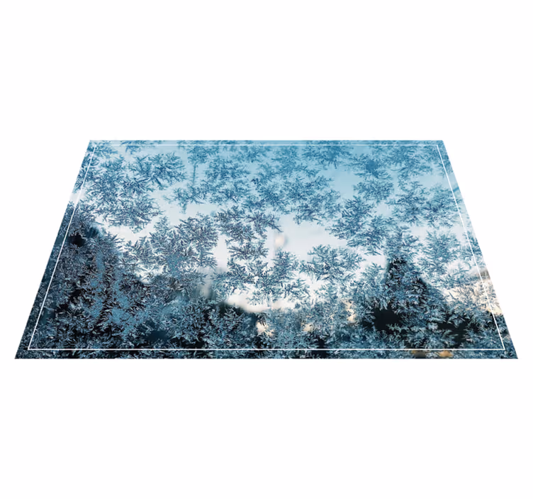 Houten placemat bevroren ijs patroon - TenStickers