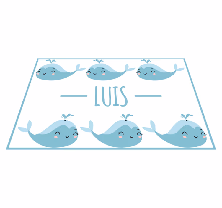 Kinder placemat met blije walvismotieven - TenStickers
