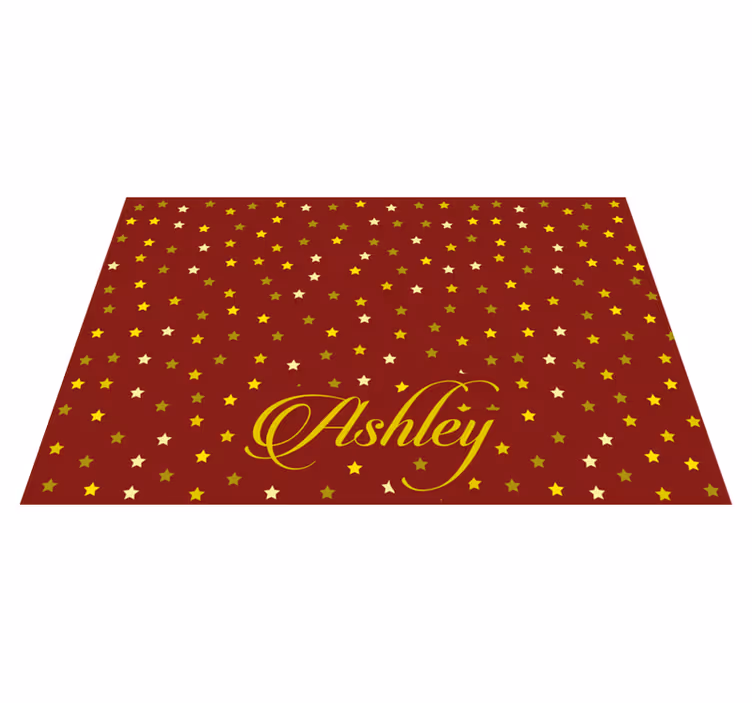 Placemat met naam sterren gepersonaliseerde schaal - TenStickers