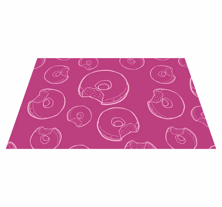 Originele placemat kleurrijk donutpatroon - TenStickers