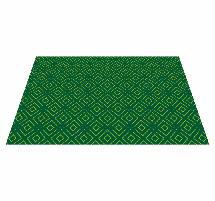 Houten placemat geometrisch groen patroon - TenStickers