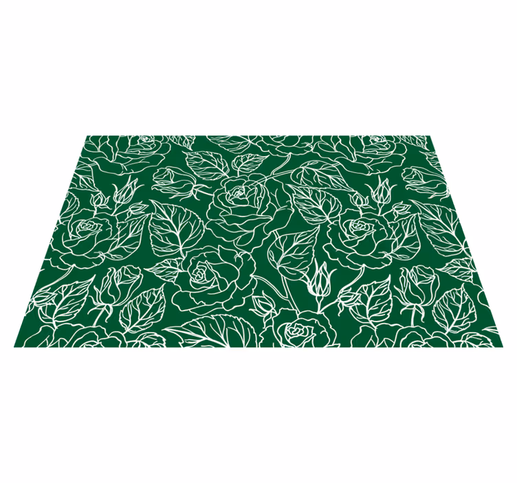 Houten placemat graceful botanische arrangering - TenStickers