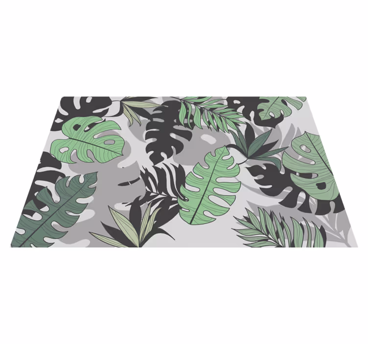 Houten placemat tropisch bladmotief - TenStickers