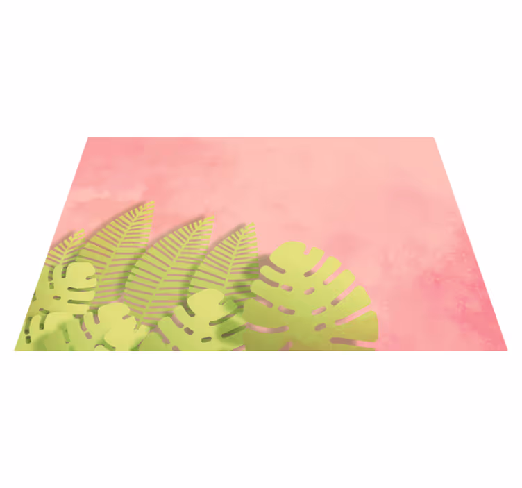 Originele placemat botanische bladarrangement - TenStickers