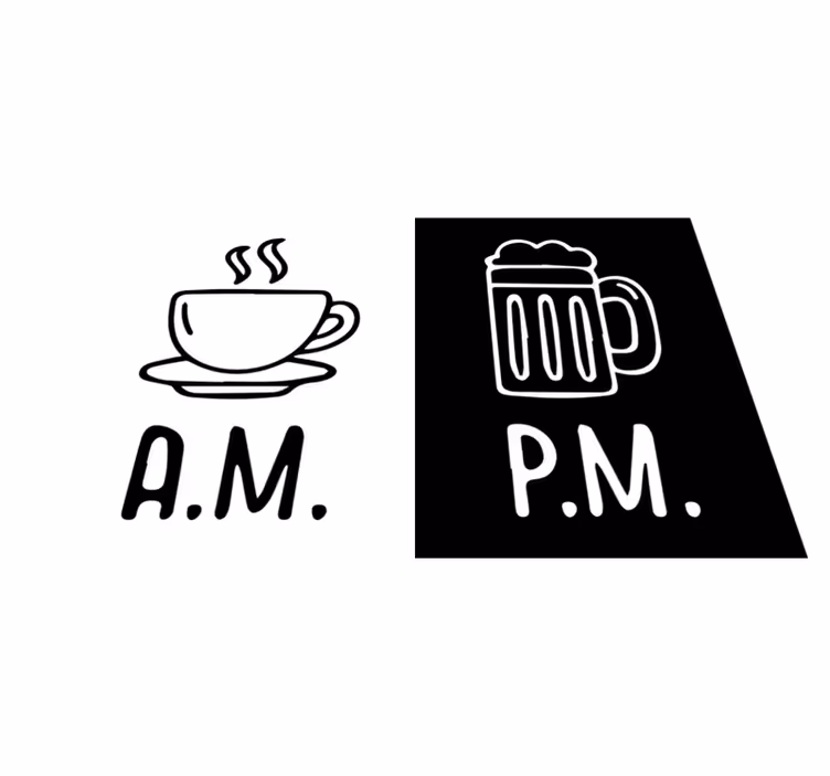 Placemat met tekst coffee bier contrast - TenStickers