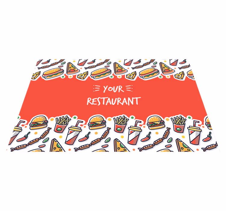 Originele placemat met eet-thema kunstwerk - TenStickers