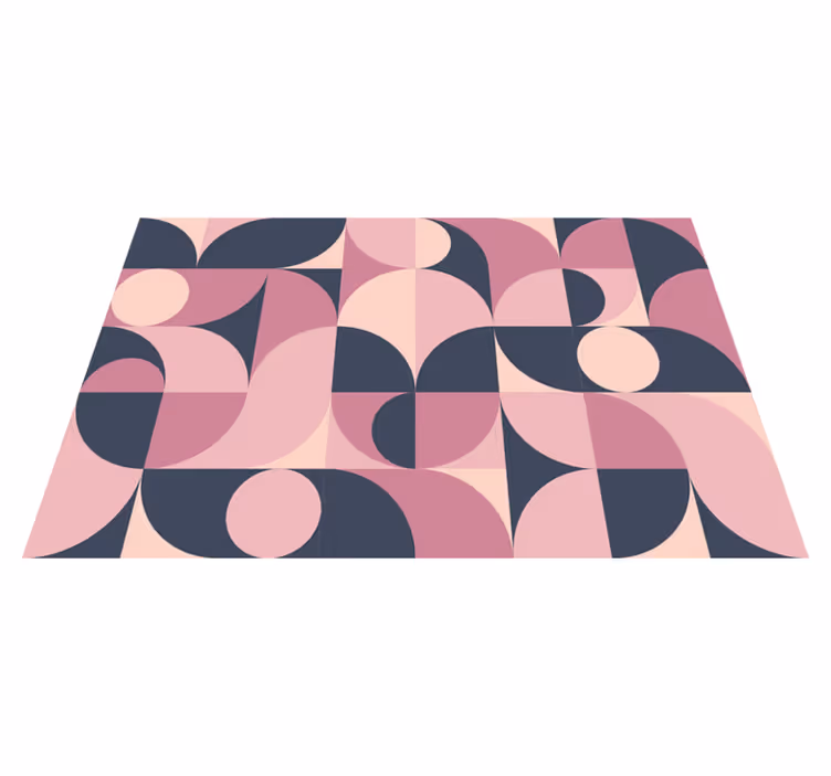Moderne placema met gebogen geometrische patronen - TenStickers