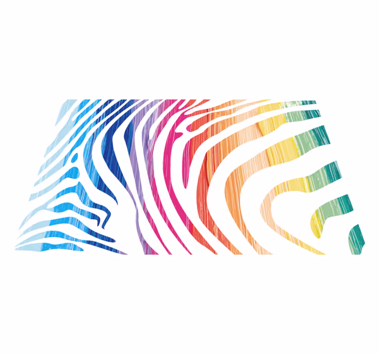 Originele placemat kleurrijke zebraprinten - TenStickers