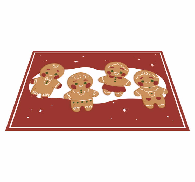 Kerstmis placemat peperkoekfiguren - TenStickers