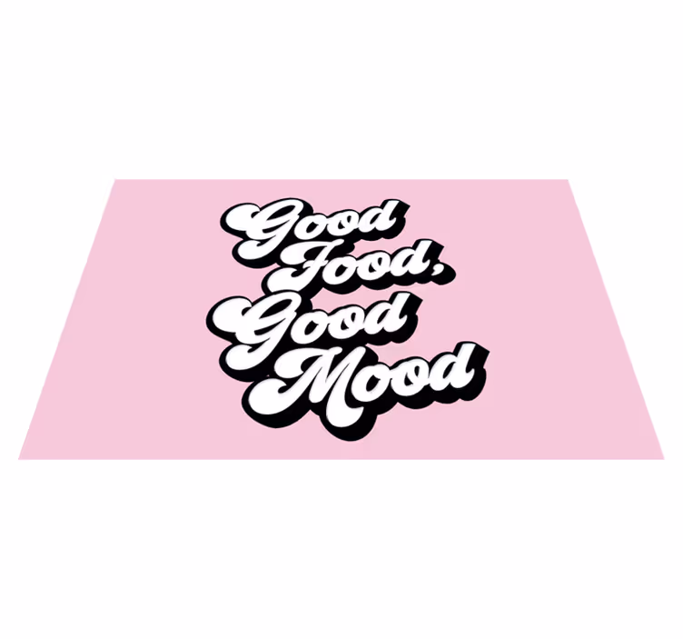 Placemat met tekst goede eten quote - TenStickers