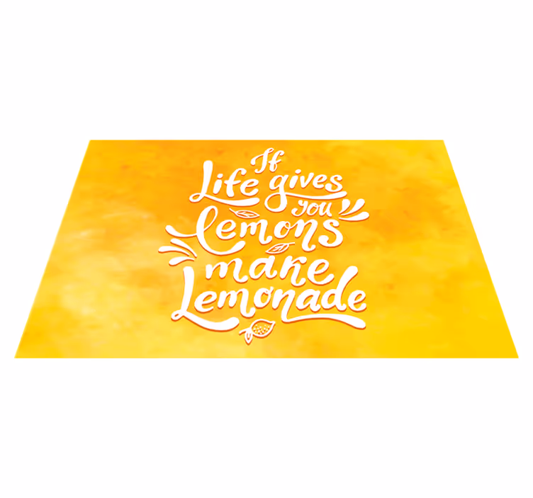 Placemat voor huis Als live u citroenen geeft, maak dan limonade - TenStickers