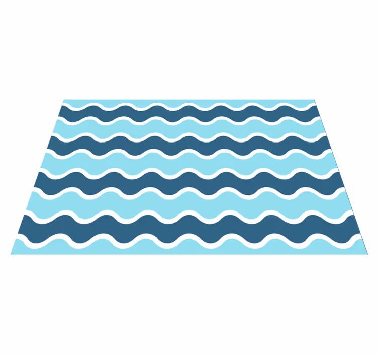 Moderne placemat met golvende lijnpatroon - TenStickers