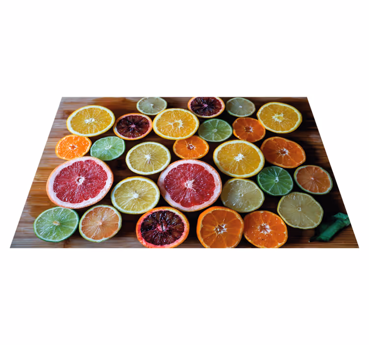 Originele placemat citrusvruchten arrangement - TenStickers