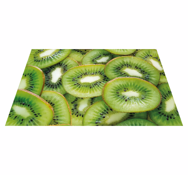 Houten placemat verse kiwi schijfjes - TenStickers