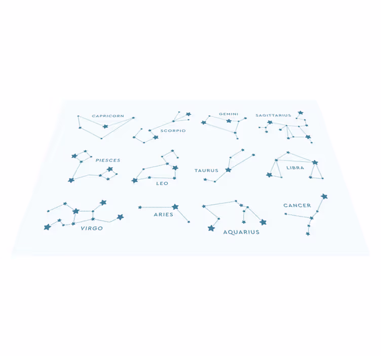 Placemat met tekst sterrenbeeldkaart - TenStickers