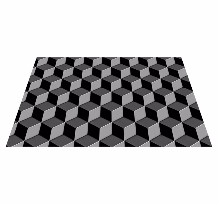 Houten placemat met geometrisch blokkenpatroon - TenStickers
