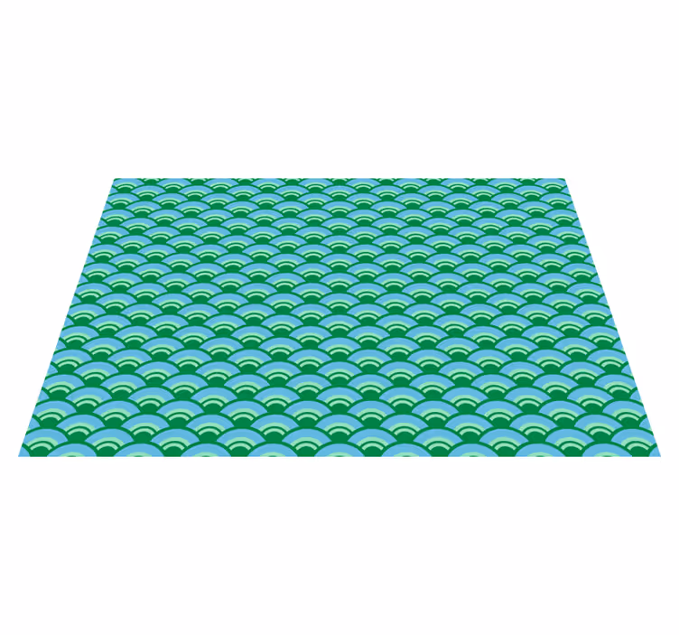 Houten placemat golvend groen motief - TenStickers