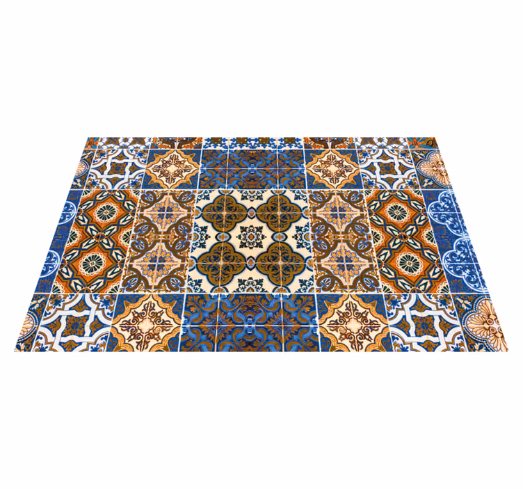 Houten placemat met ingewikkelde tegelpatronen - TenStickers