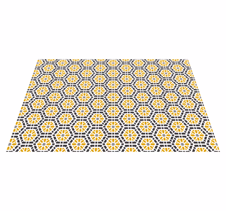 Houten placemat met geometrisch patroon ontwerp - TenStickers